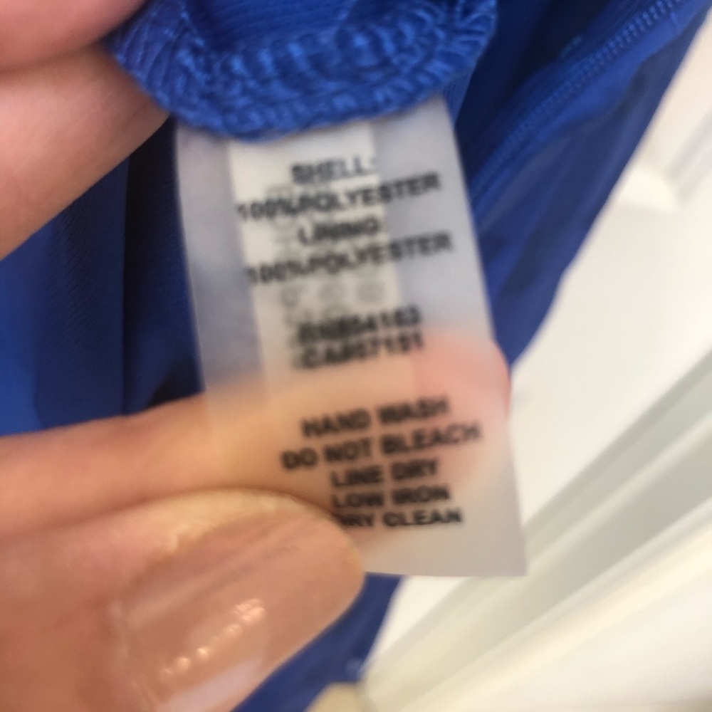 Ellen Tracy dress, royal blue, fitted waist, Sz 2 - Picture 5 of 14